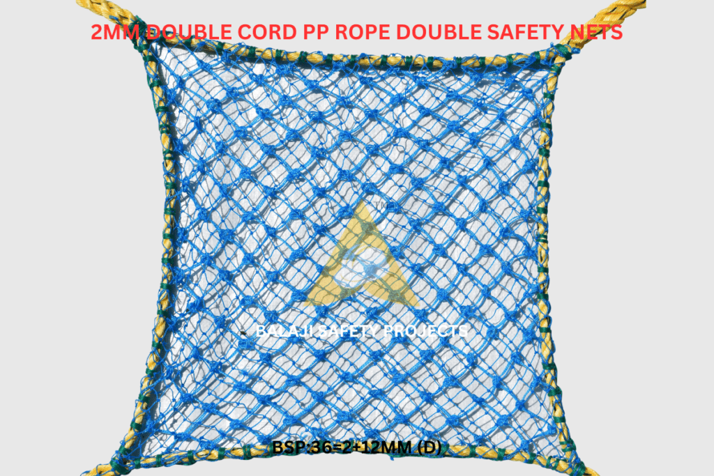 Industrial Safety Nets Supplier 2mm Double Cord PP Rope Double Safety Nets