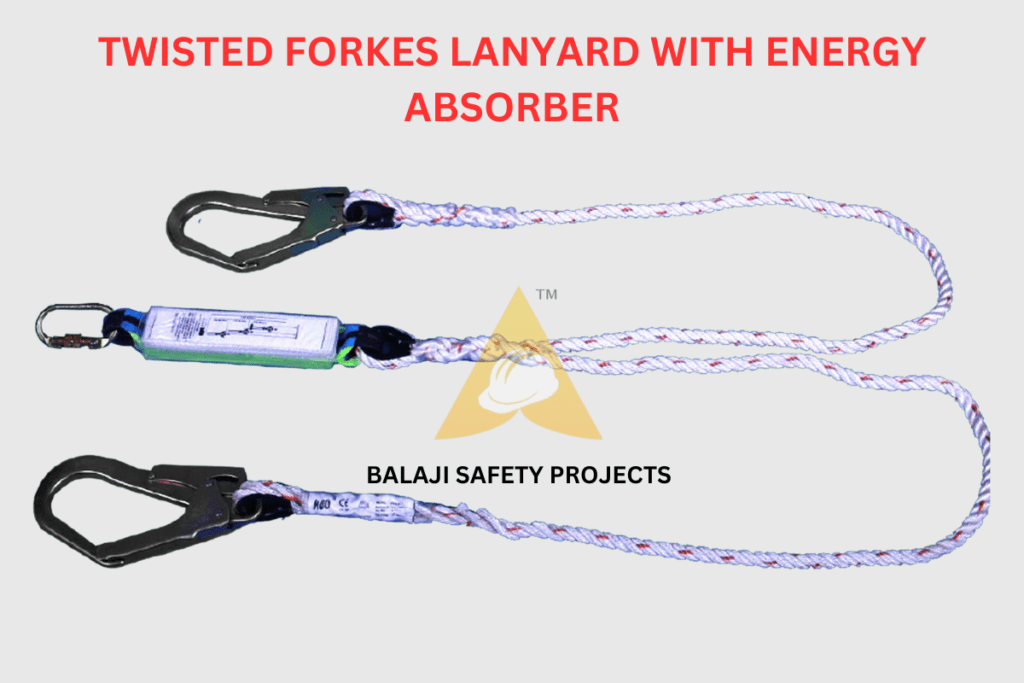 Twisted Forkes Lanyard with Energy Absorber